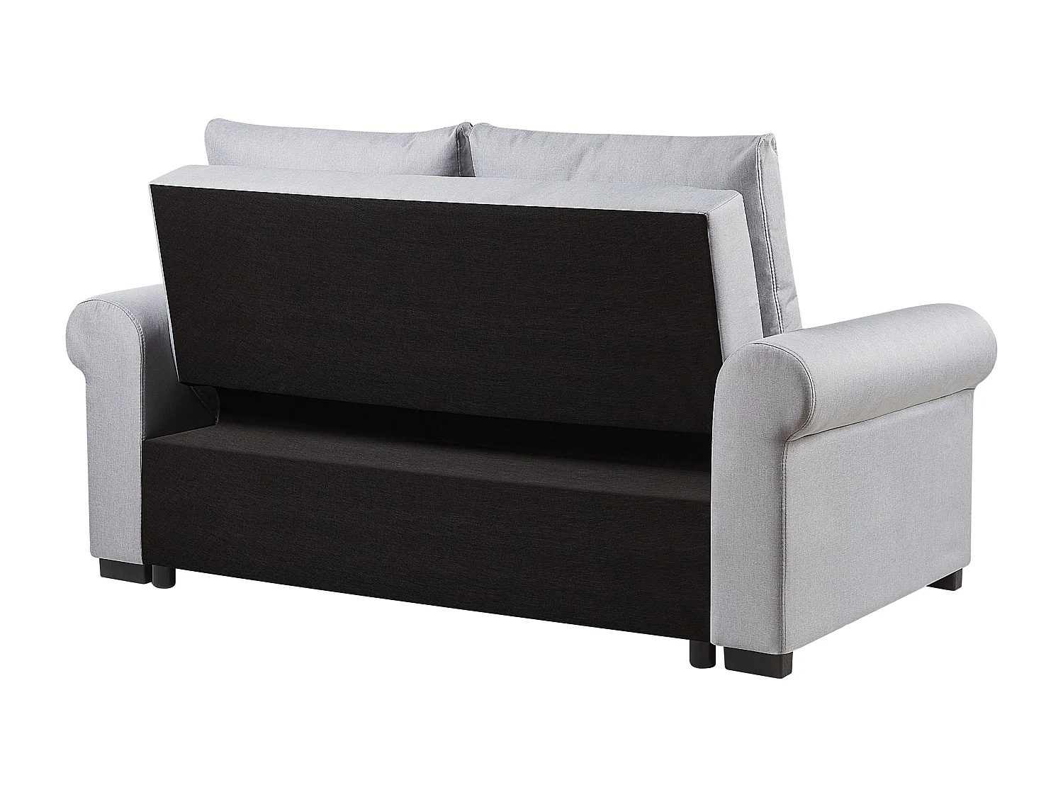 Canapé-lit 2 places SILDA Tissu Gris clair