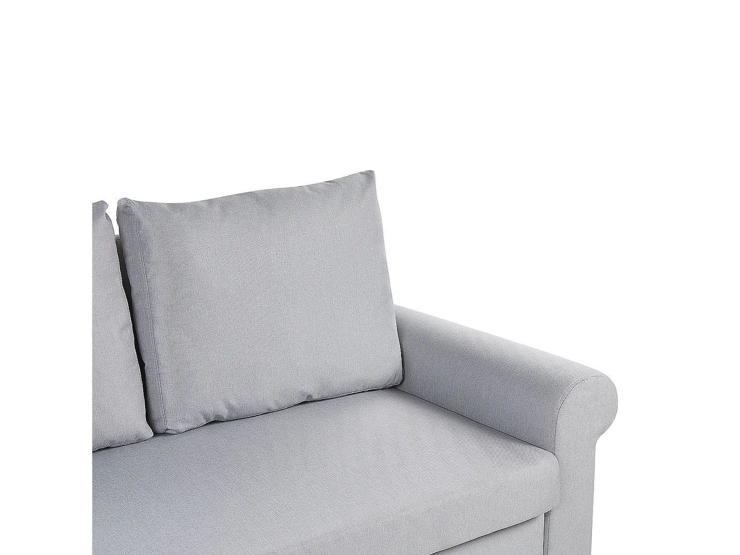 Canapé-lit 2 places SILDA Tissu Gris clair