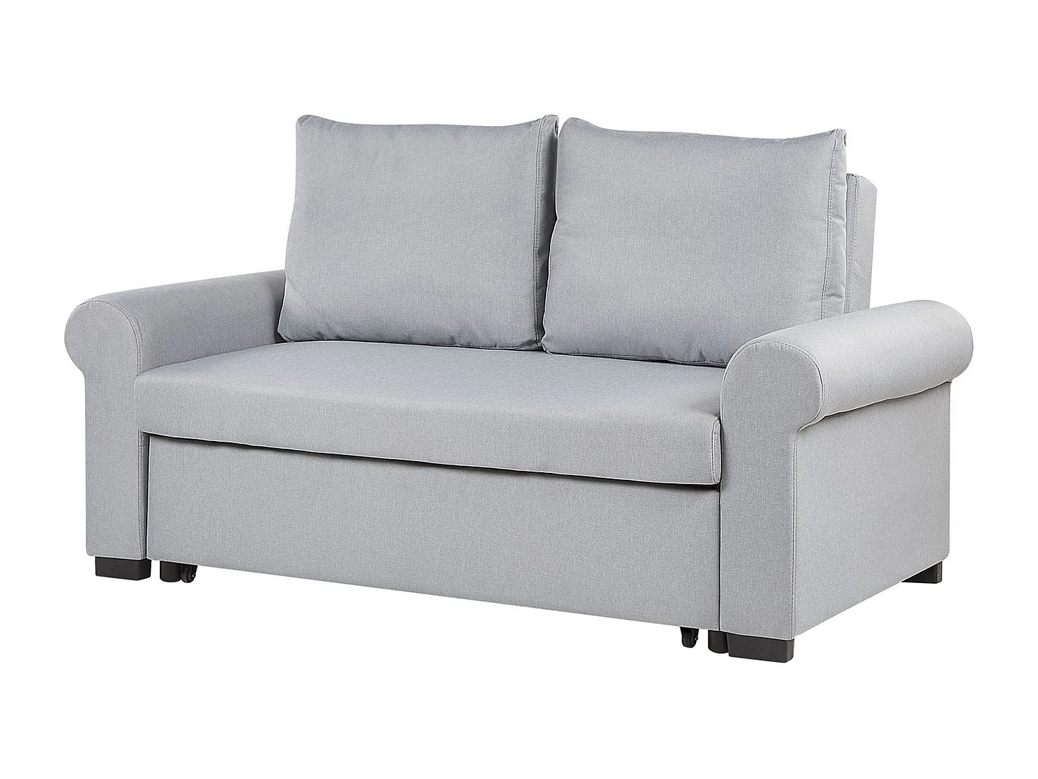 Canapé-lit 2 places SILDA Tissu Gris clair