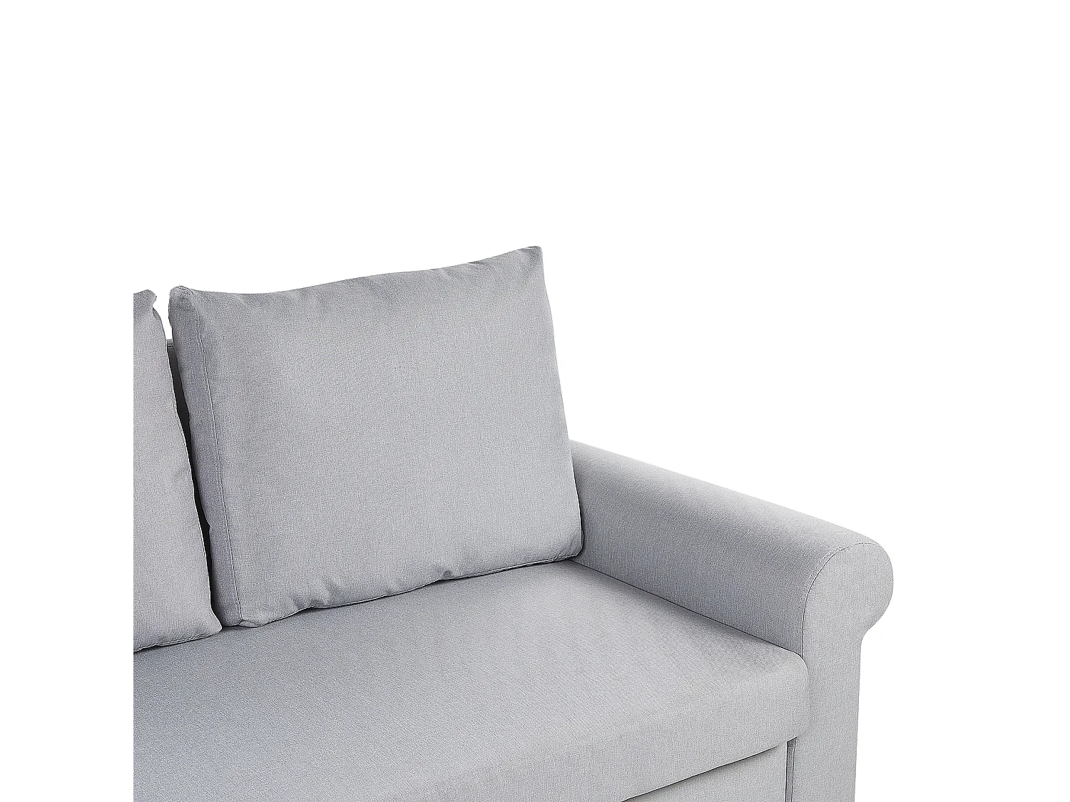 Canapé-lit 2 places SILDA Tissu Gris clair