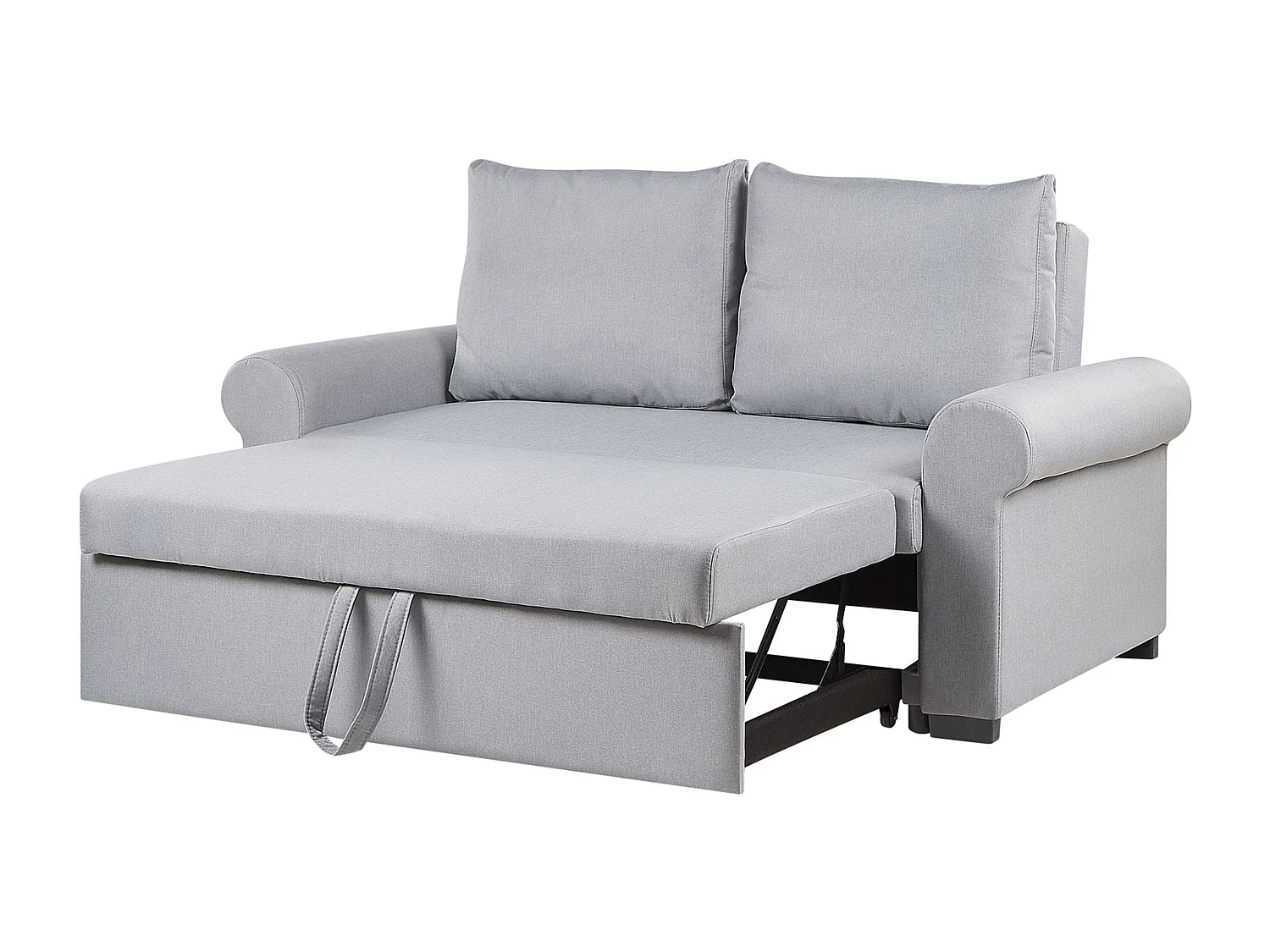 Canapé-lit 2 places SILDA Tissu Gris clair