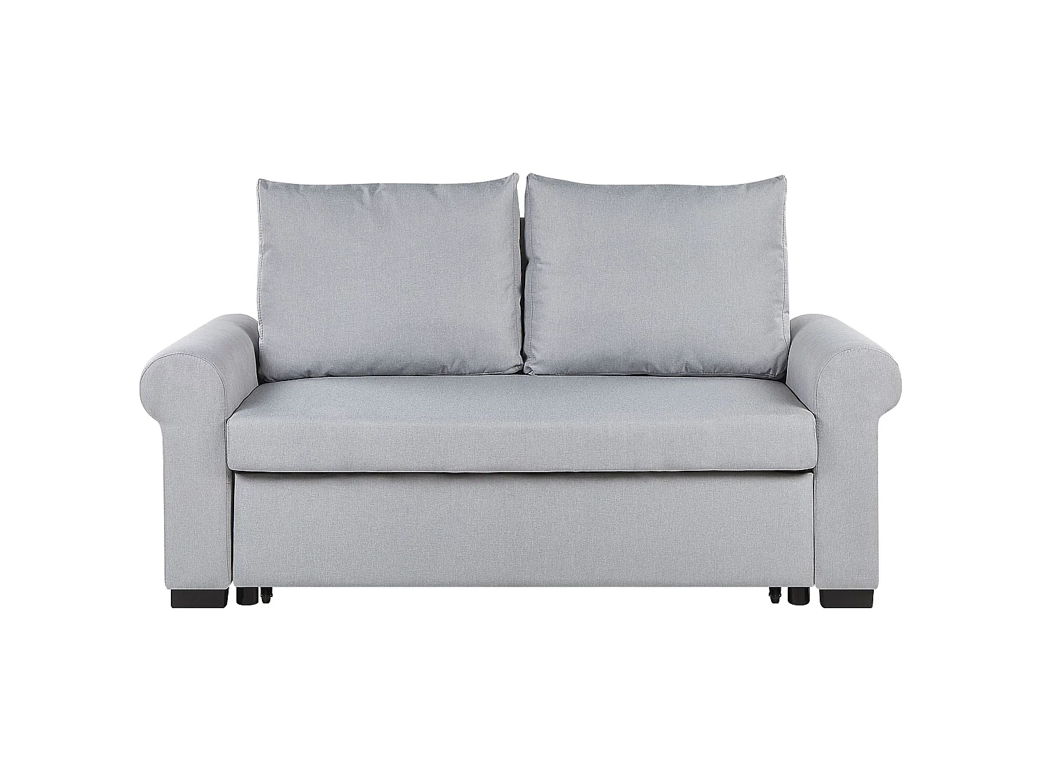 Canapé convertible 2 places en coton gris clair SILDA