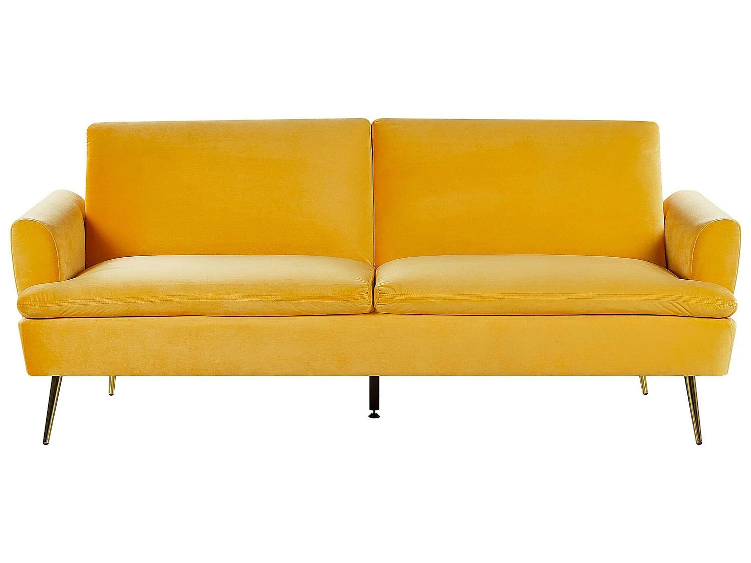 Moderner 3-Sitzer Sofa Samtstoff gelb Vettre