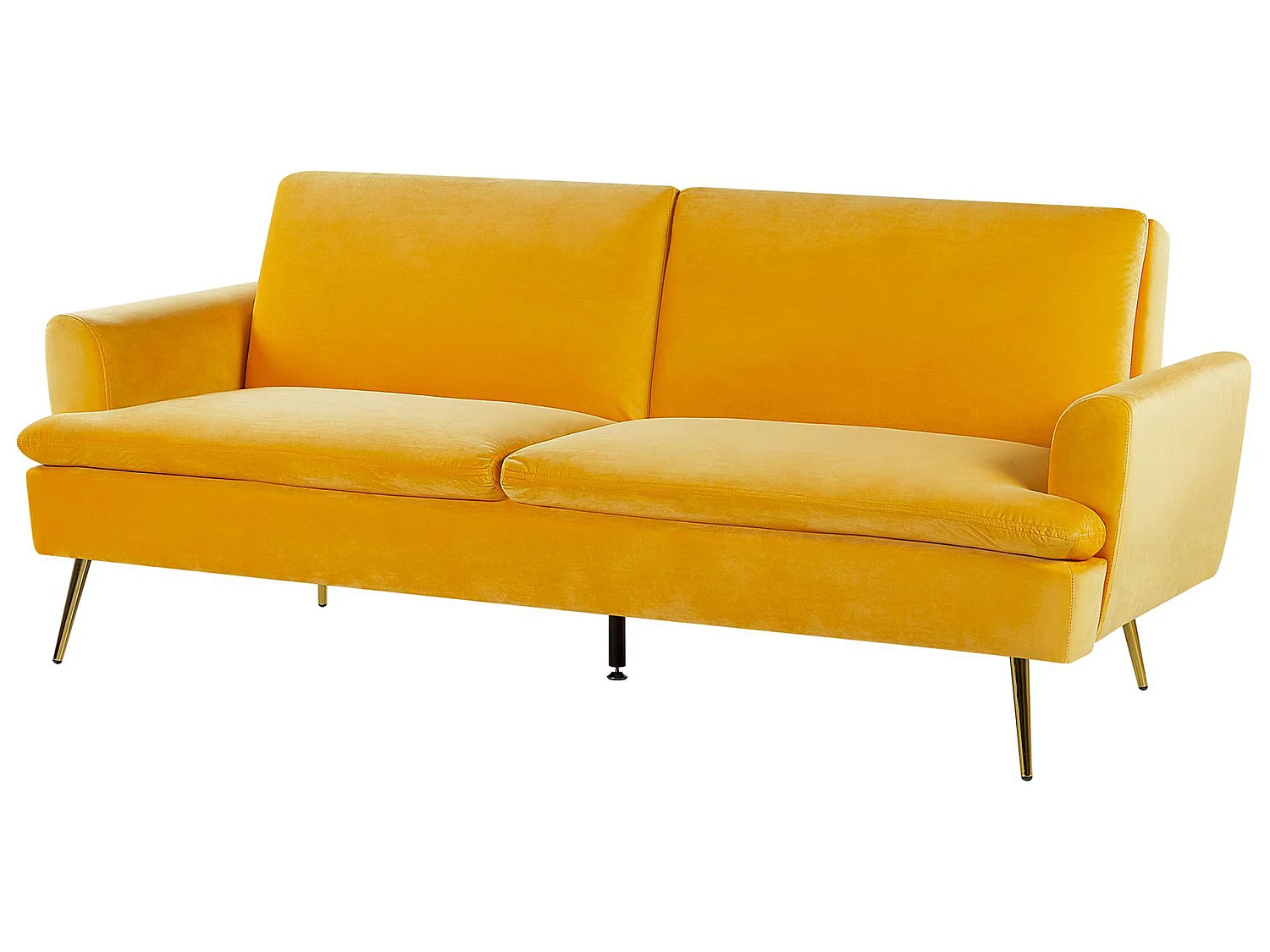 Moderner 3-Sitzer Sofa Samtstoff gelb Vettre