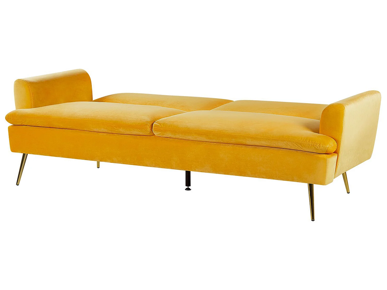 Moderner 3-Sitzer Sofa Samtstoff gelb Vettre