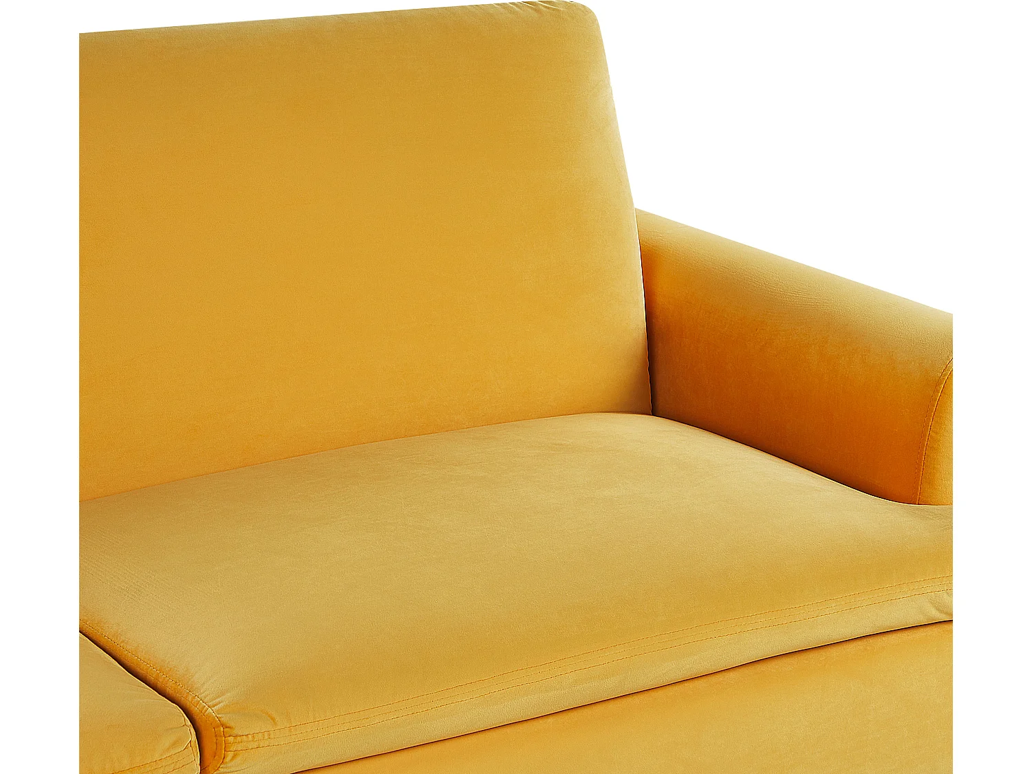 Moderner 3-Sitzer Sofa Samtstoff gelb Vettre