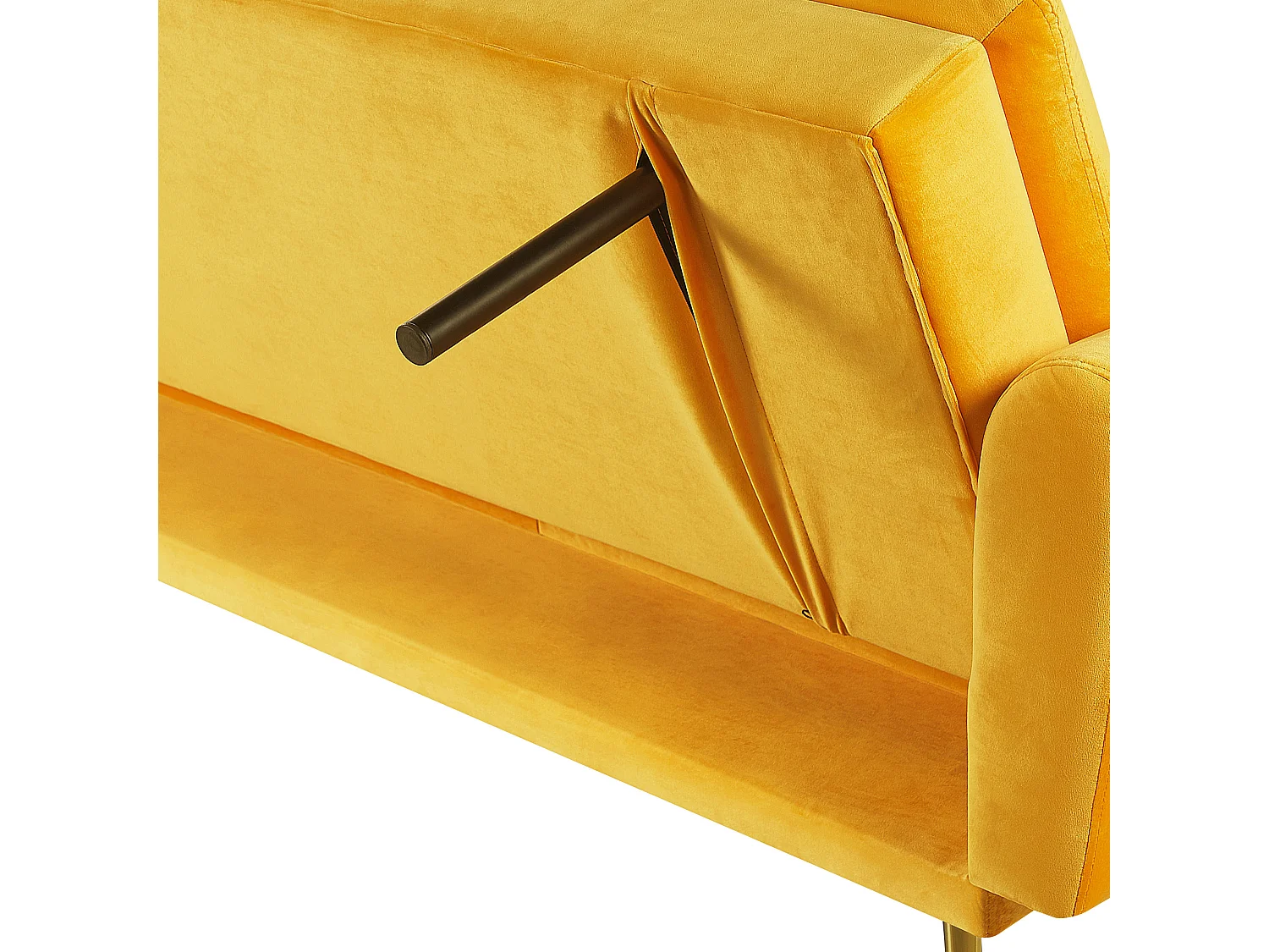 Moderner 3-Sitzer Sofa Samtstoff gelb Vettre