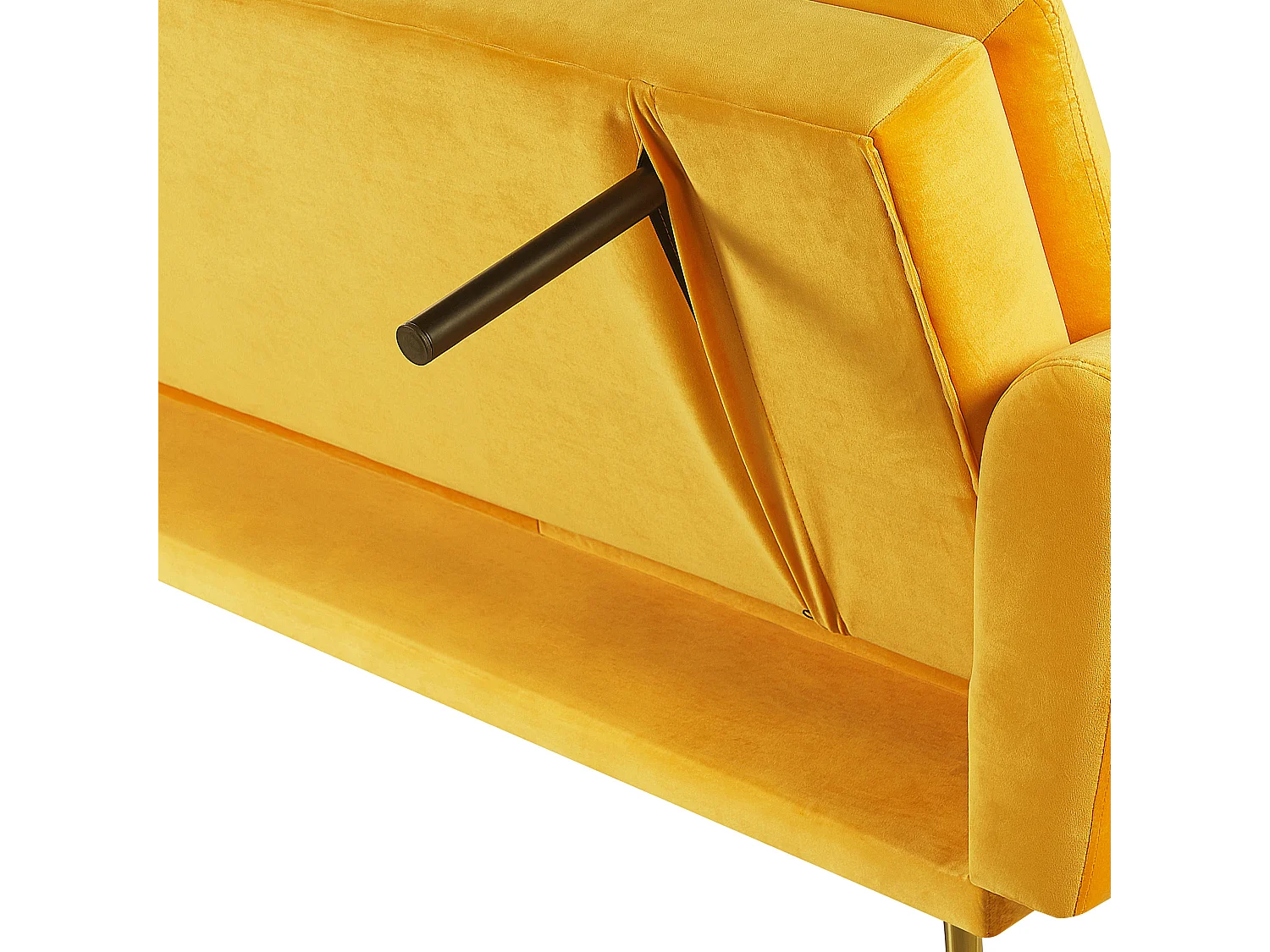 Canapé-lit 3 places VETTRE Velours Jaune