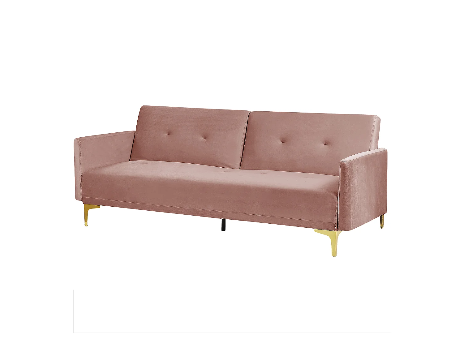 Canapé-lit 3 places LUCAN Velours Rose