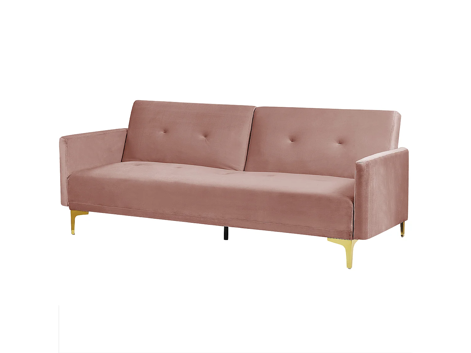 Divano letto LUCAN Velluto Rosa 3 posti