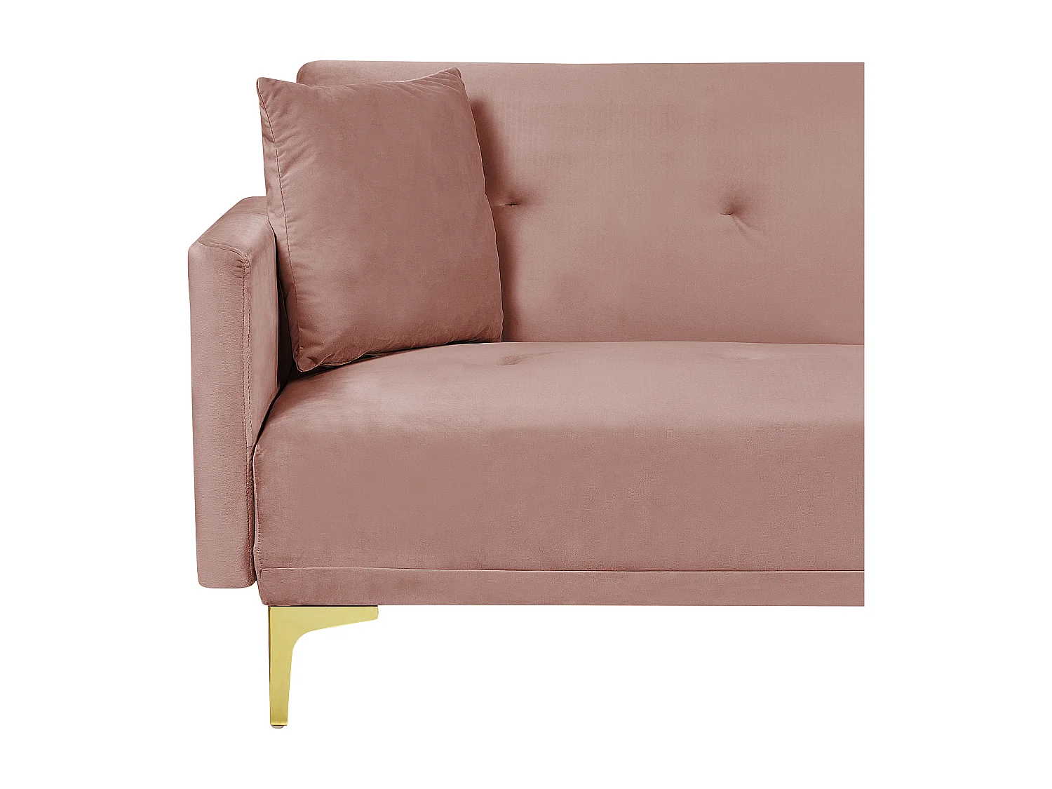 Divano letto LUCAN Velluto Rosa 3 posti