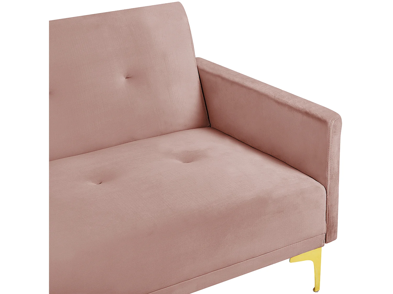 Divano letto LUCAN Velluto Rosa 3 posti