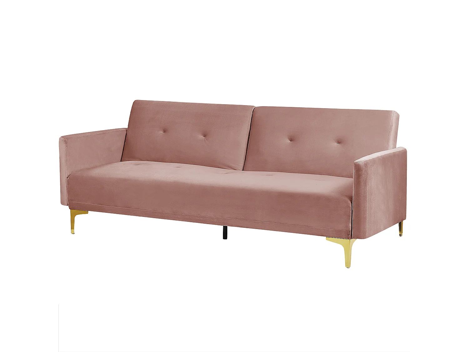 Canapé-lit 3 places LUCAN Velours Rose