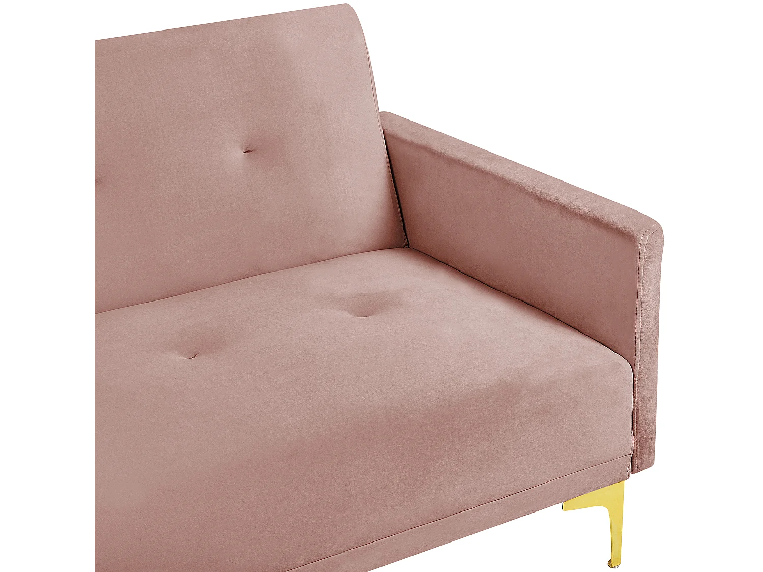 Canapé-lit 3 places LUCAN Velours Rose