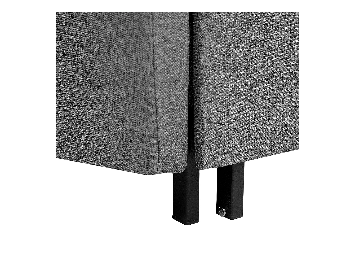 2-Sitzer Sofa mit Schlaffunktion Stoff grau mehrere Kissen Schlafsofa Hovin