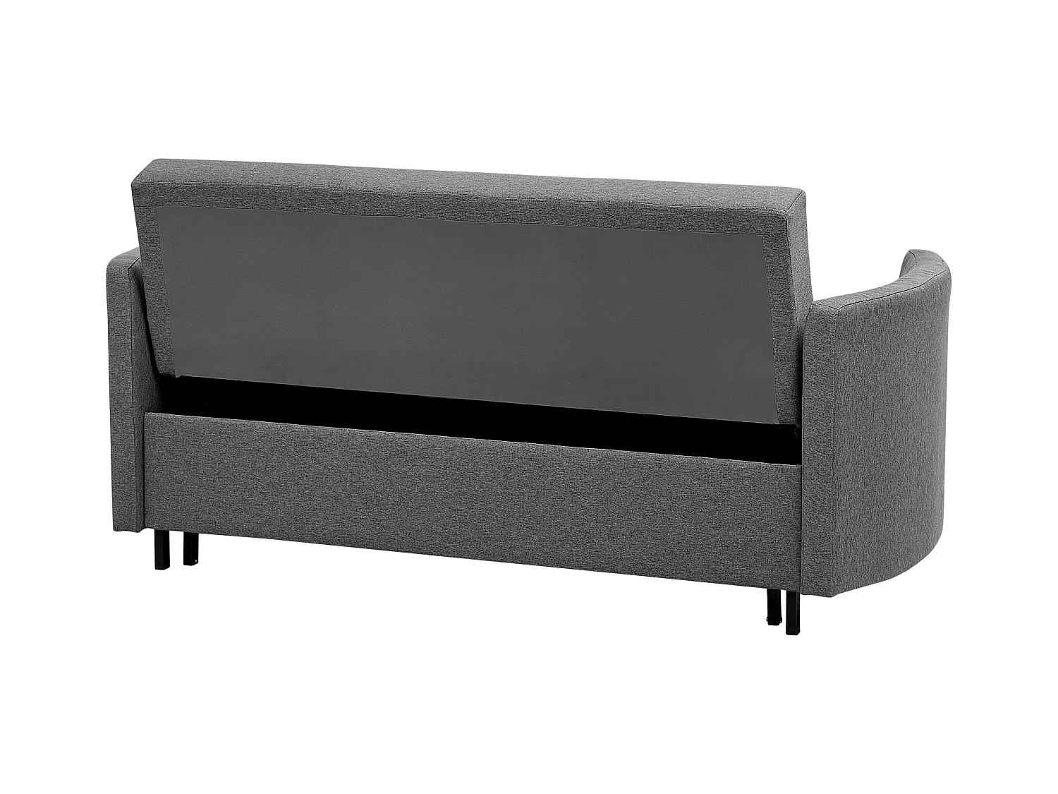 2-Sitzer Sofa mit Schlaffunktion Stoff grau mehrere Kissen Schlafsofa Hovin