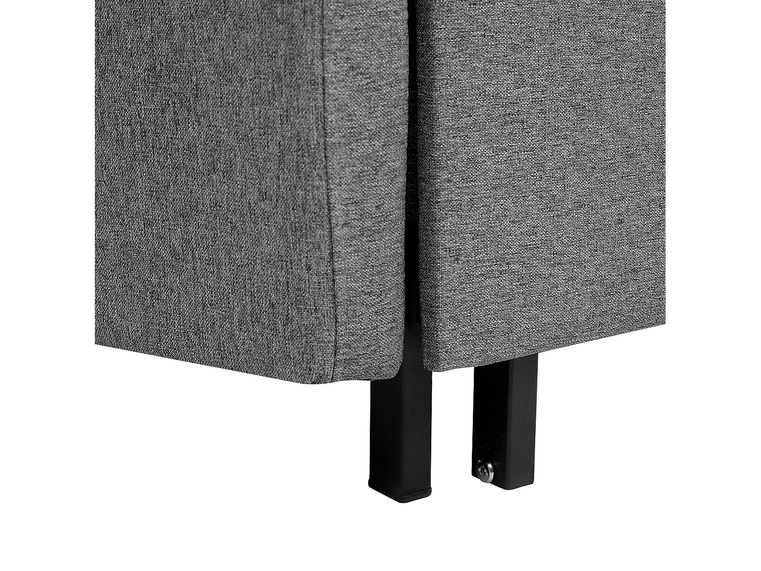 2-Sitzer Sofa mit Schlaffunktion Stoff grau mehrere Kissen Schlafsofa Hovin