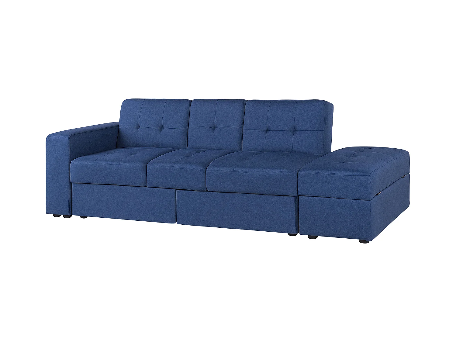 Canapé-lit 3 places FALSTER Tissu Bleu marine avec ottoman