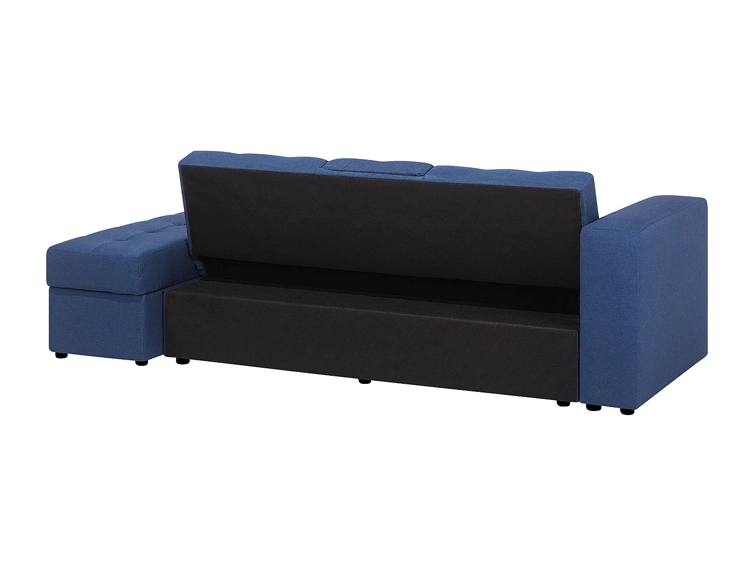 Canapé-lit 3 places FALSTER Tissu Bleu marine avec ottoman