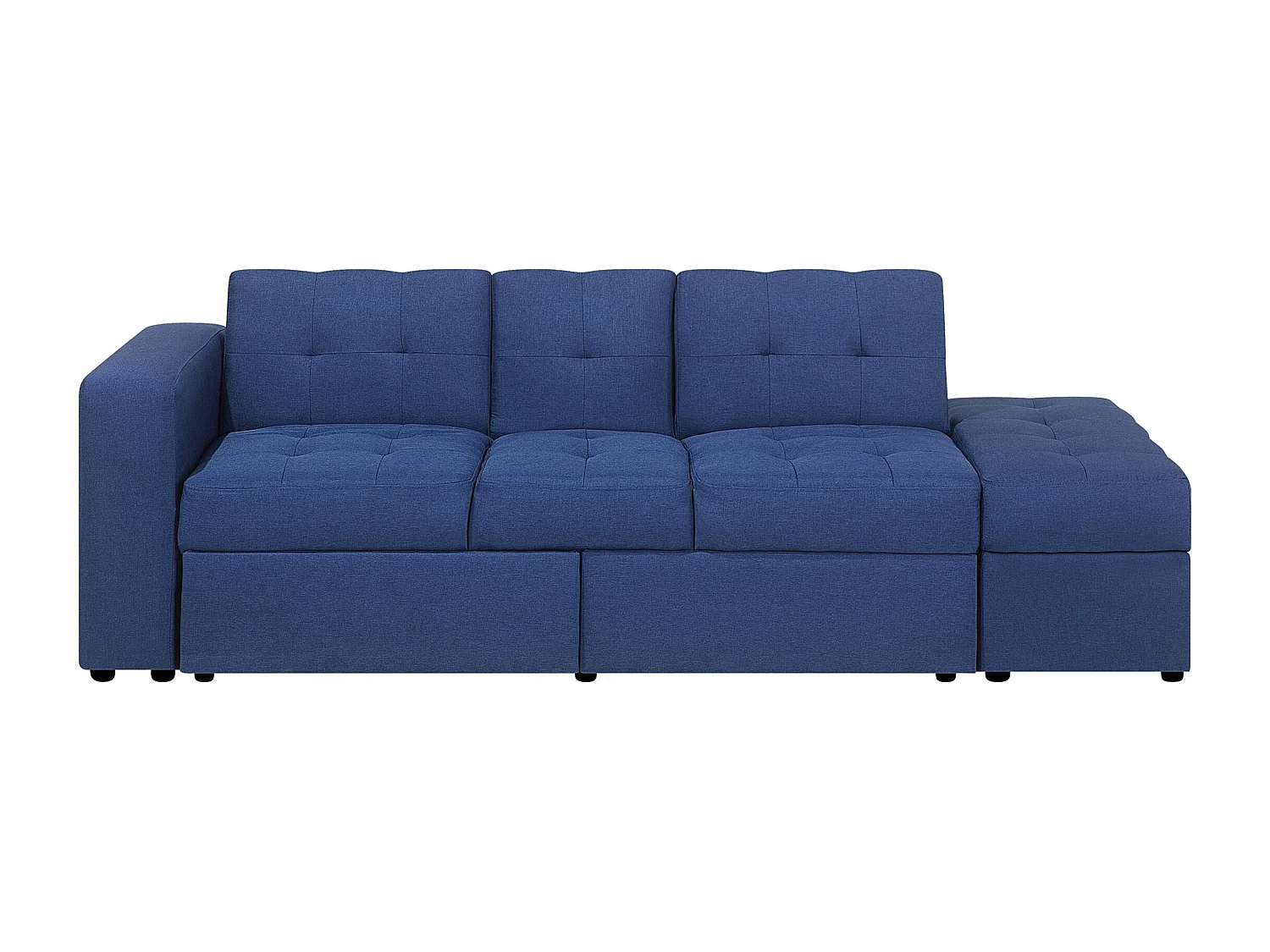 Canapé-lit 3 places FALSTER Tissu Bleu marine avec ottoman