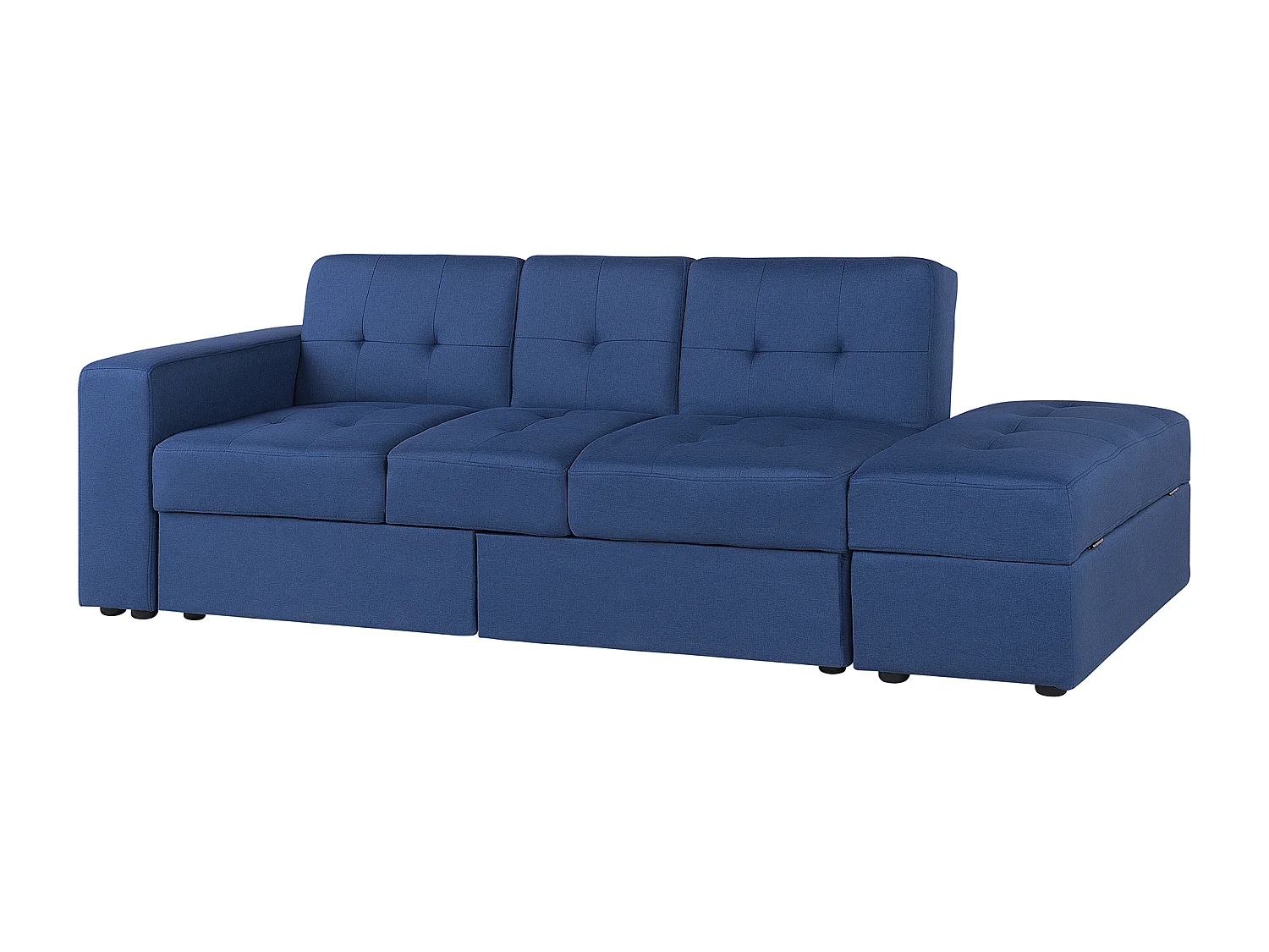 Canapé-lit 3 places FALSTER Tissu Bleu marine avec ottoman