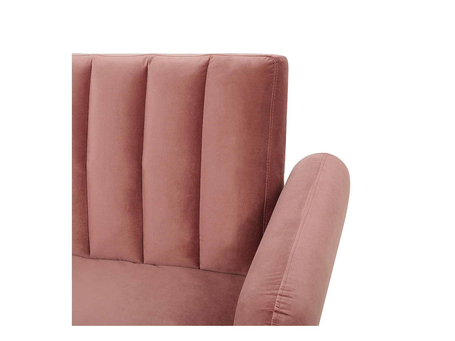 3-Sitzer Schlafsofa aus Samtstoff in Rosa Glamour Stil Vimmerby