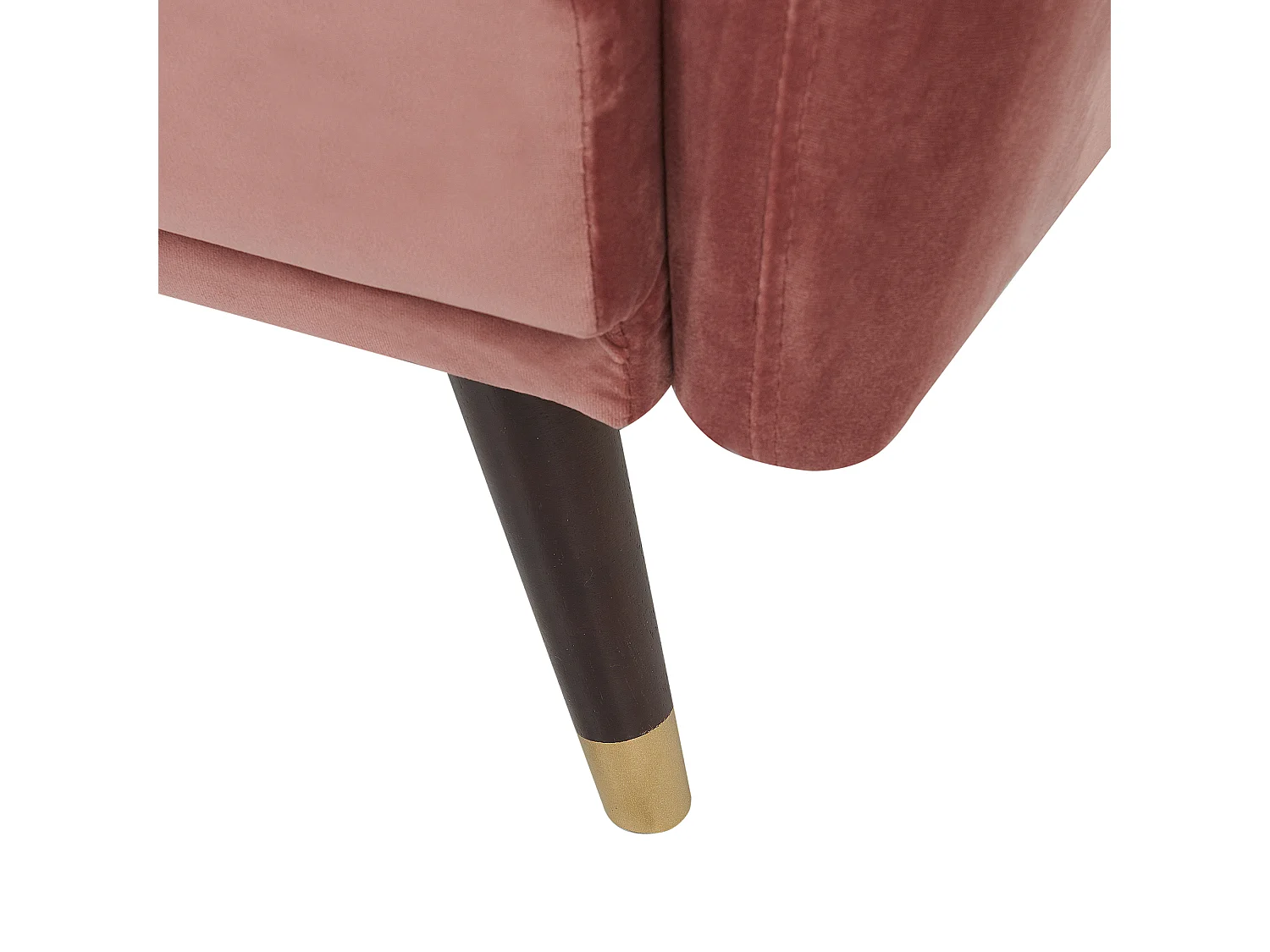 3-Sitzer Schlafsofa aus Samtstoff in Rosa Glamour Stil Vimmerby