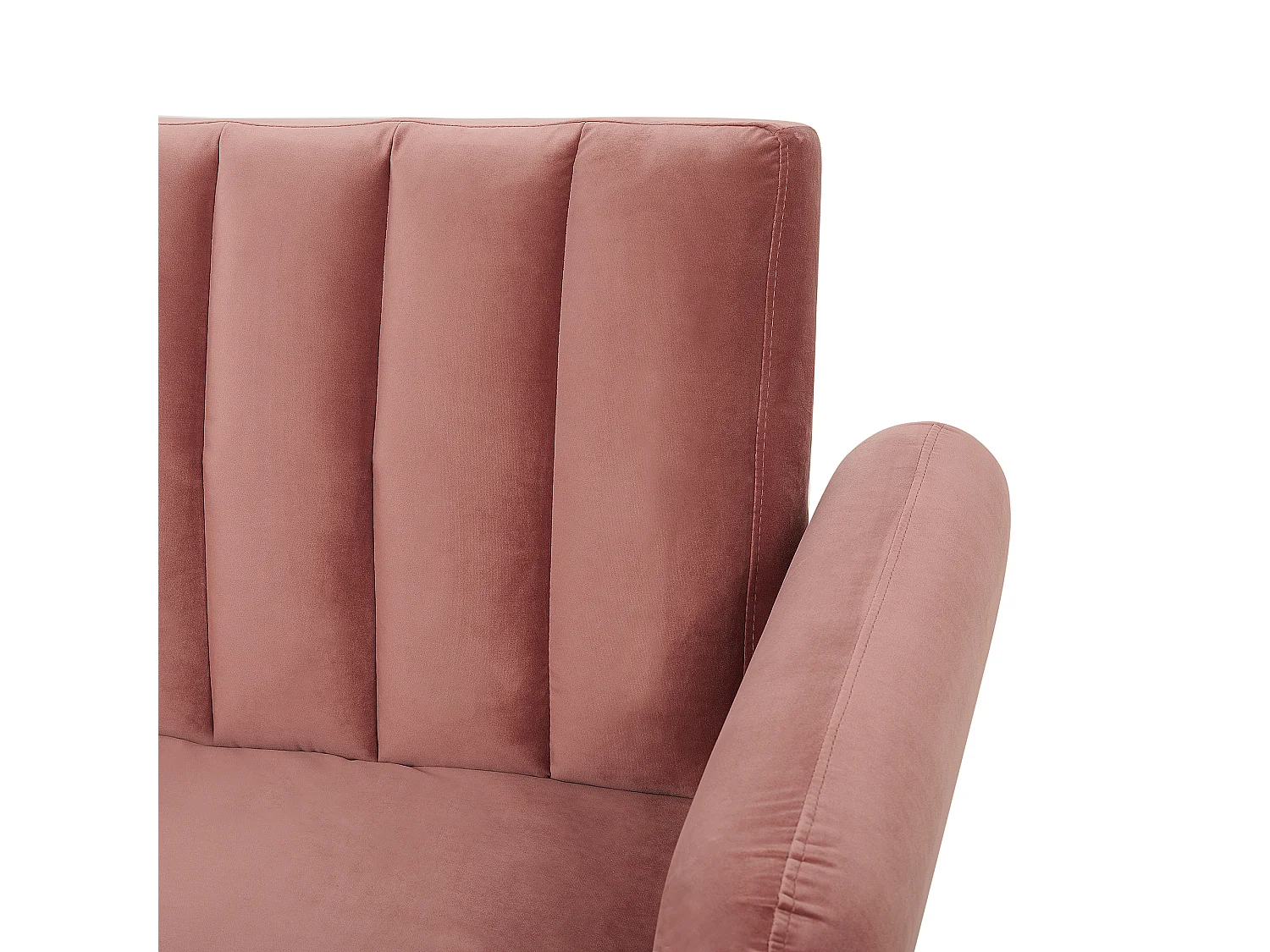 Divano letto VIMMERBY Velluto Rosa 3 posti