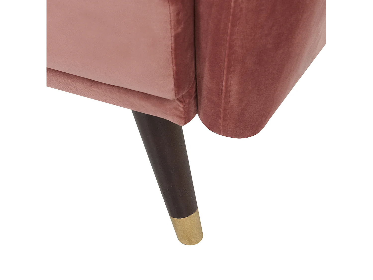 Divano letto VIMMERBY Velluto Rosa 3 posti