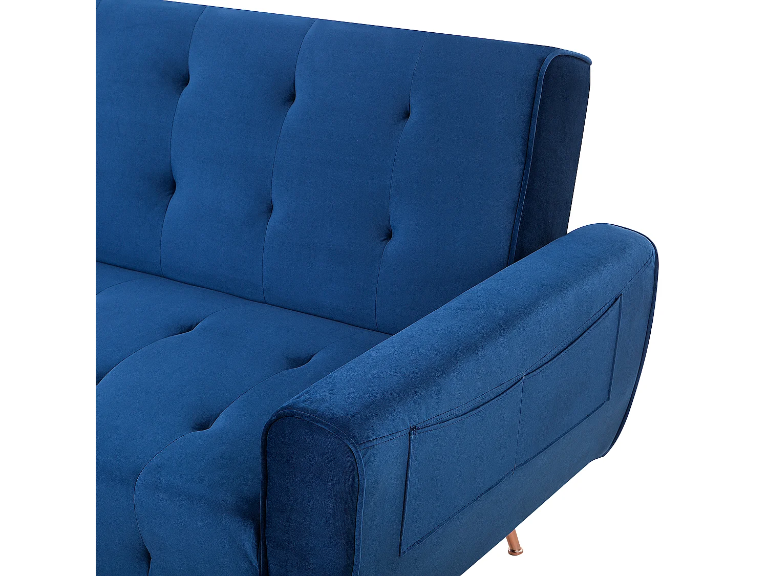 Slaapbank SELNES Fluweel Marineblauw 3-zitter