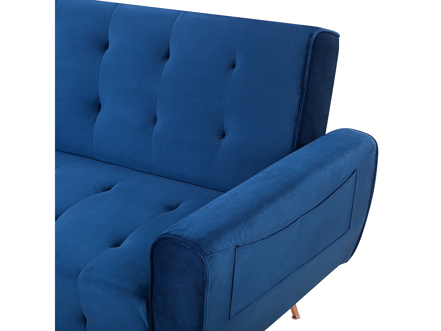 Slaapbank SELNES Fluweel Marineblauw 3-zitter