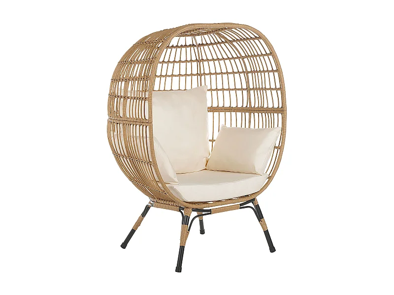 Krzesło ogrodowe VEROLI Technorattan Beżowy