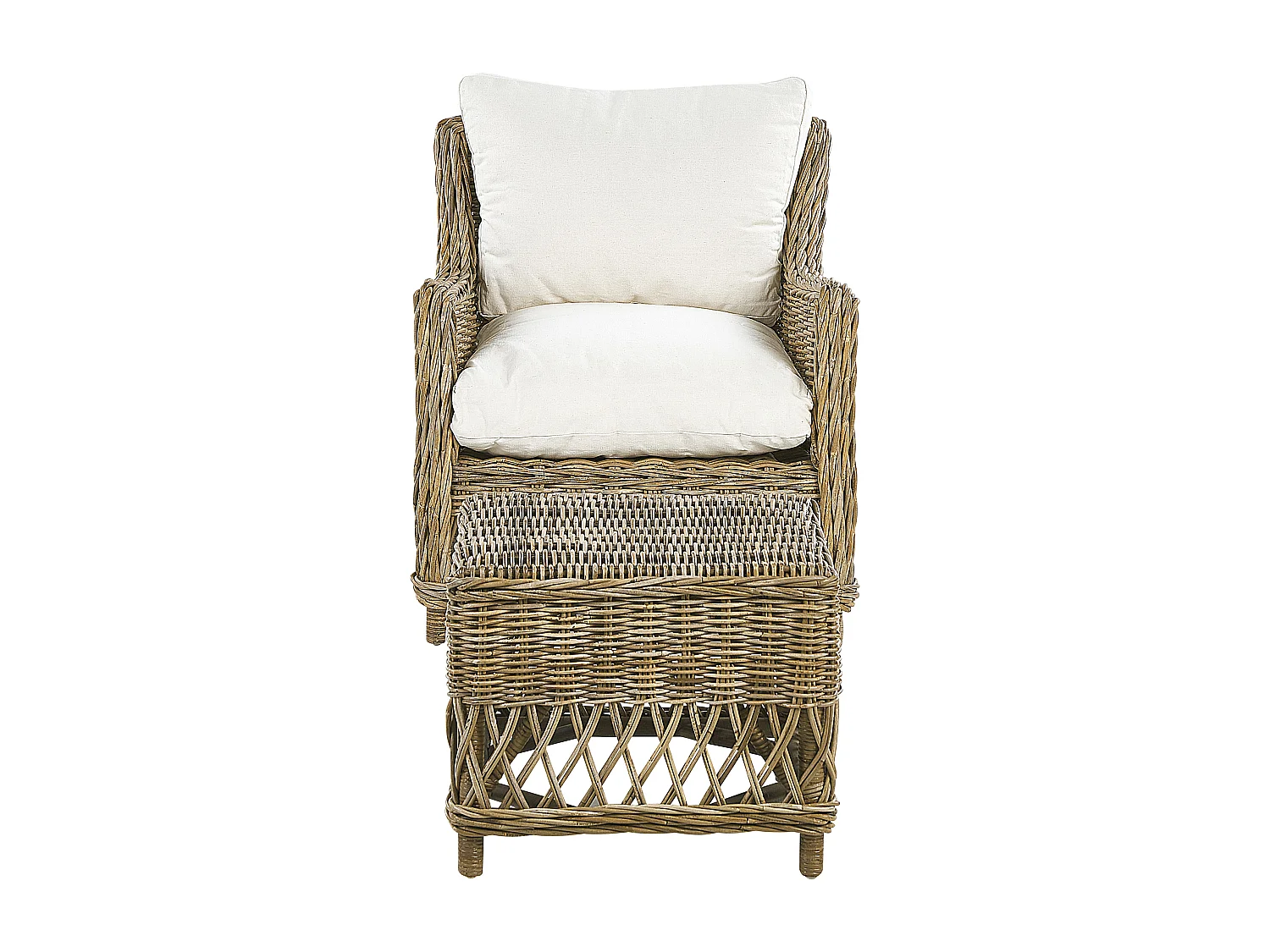 Fauteuil de jardin RIBOLLA Rotin Naturel