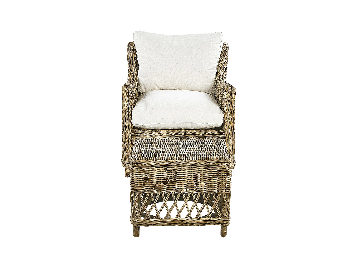 Set van 2 stoelen met zitkussen RIBOLLA Rotan Lichte houtkleur