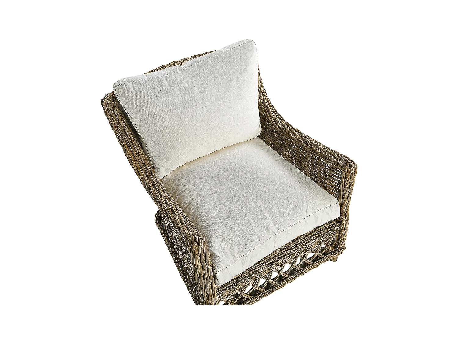 Set van 2 stoelen met zitkussen RIBOLLA Rotan Lichte houtkleur