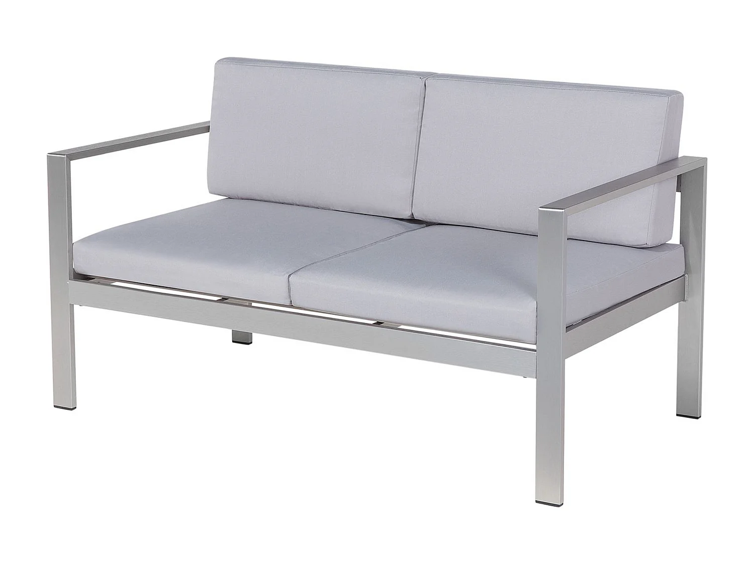 Set da giardino con tavolo 4 posti SALERNO Metallo Grigio chiaro