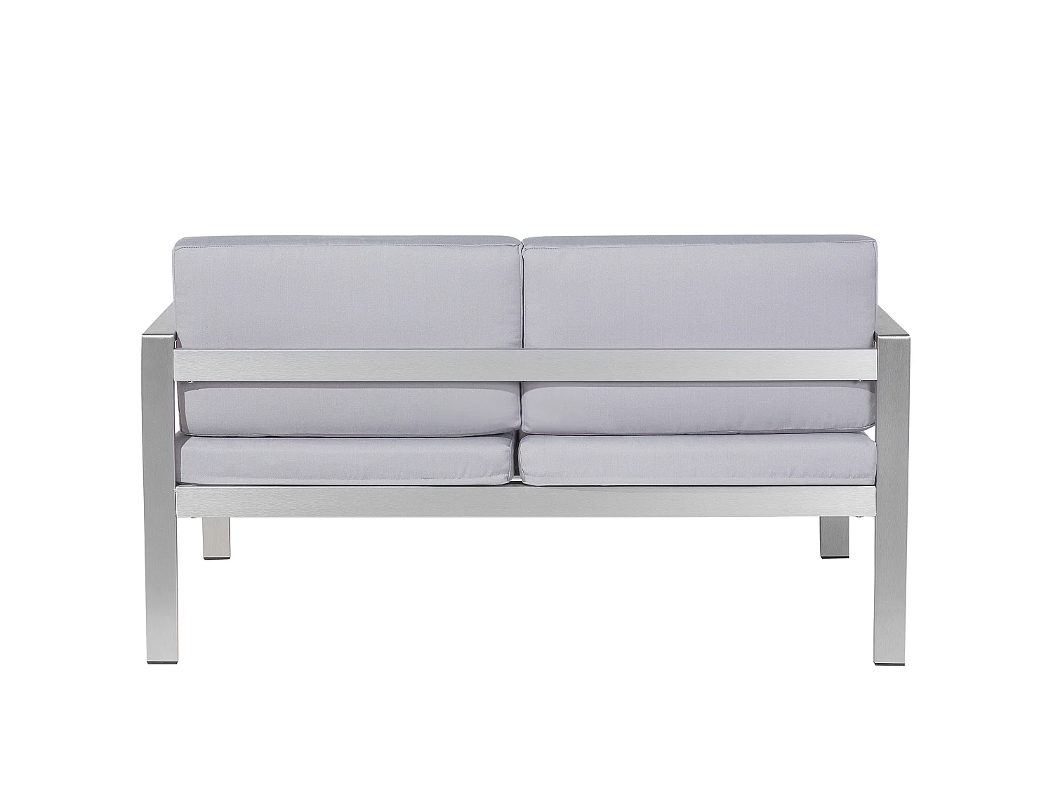 Set da giardino con tavolo 4 posti SALERNO Metallo Grigio chiaro