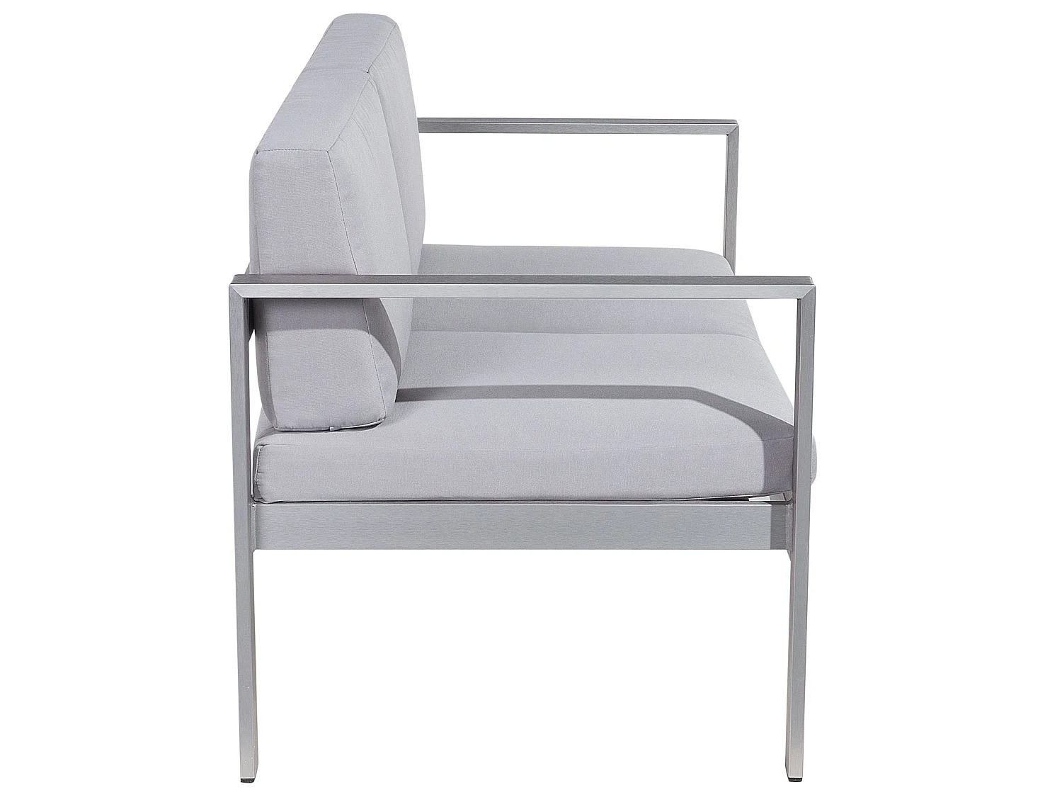 Set da giardino con tavolo 4 posti SALERNO Metallo Grigio chiaro