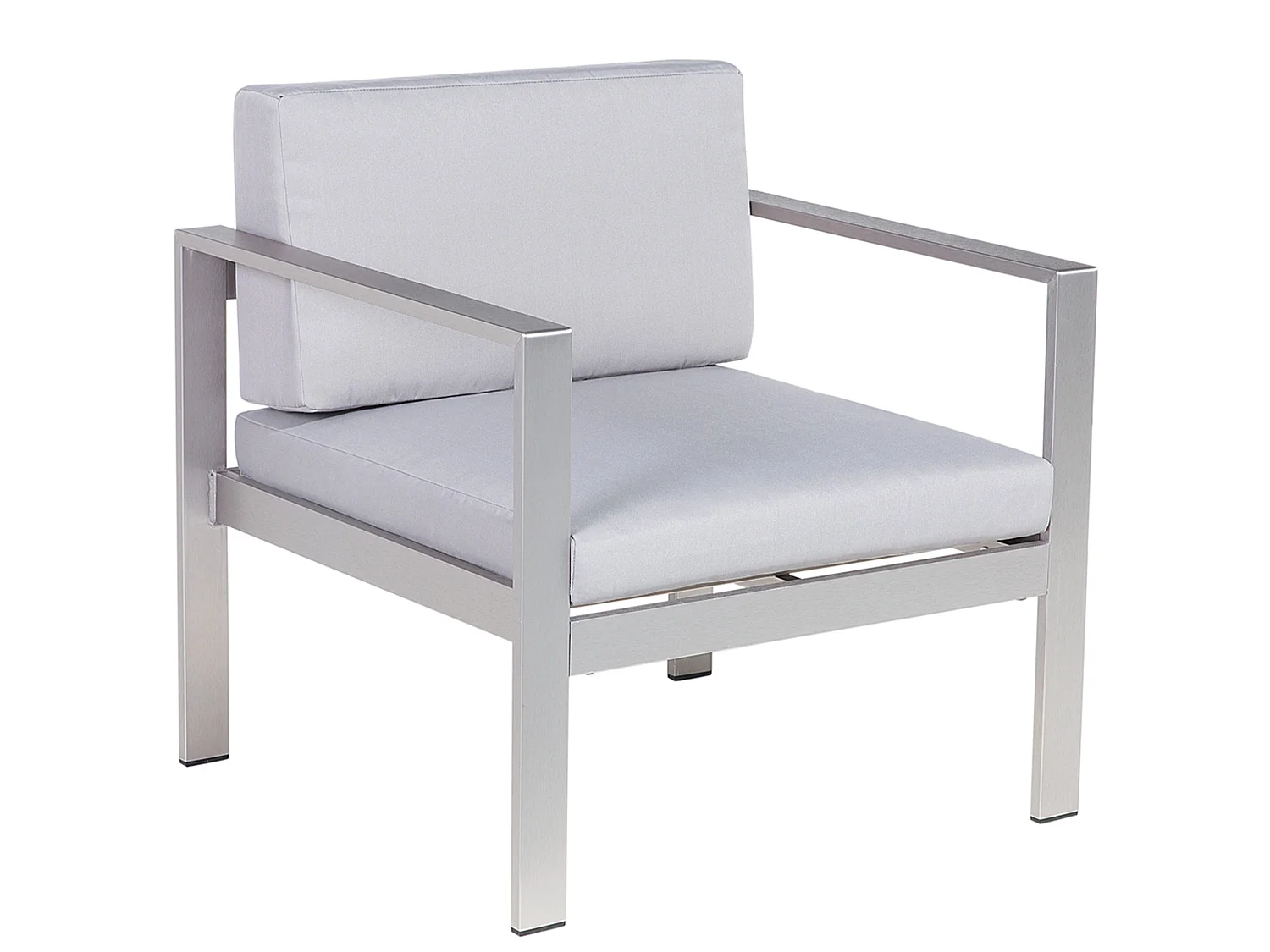Set da giardino con tavolo 4 posti SALERNO Metallo Grigio chiaro