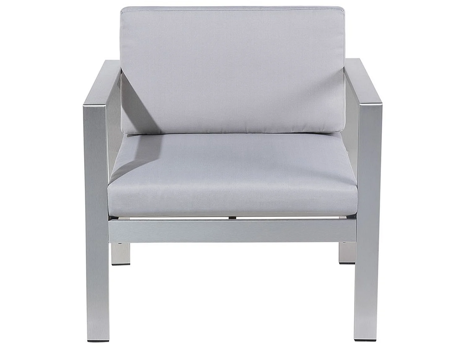 Set da giardino con tavolo 4 posti SALERNO Metallo Grigio chiaro