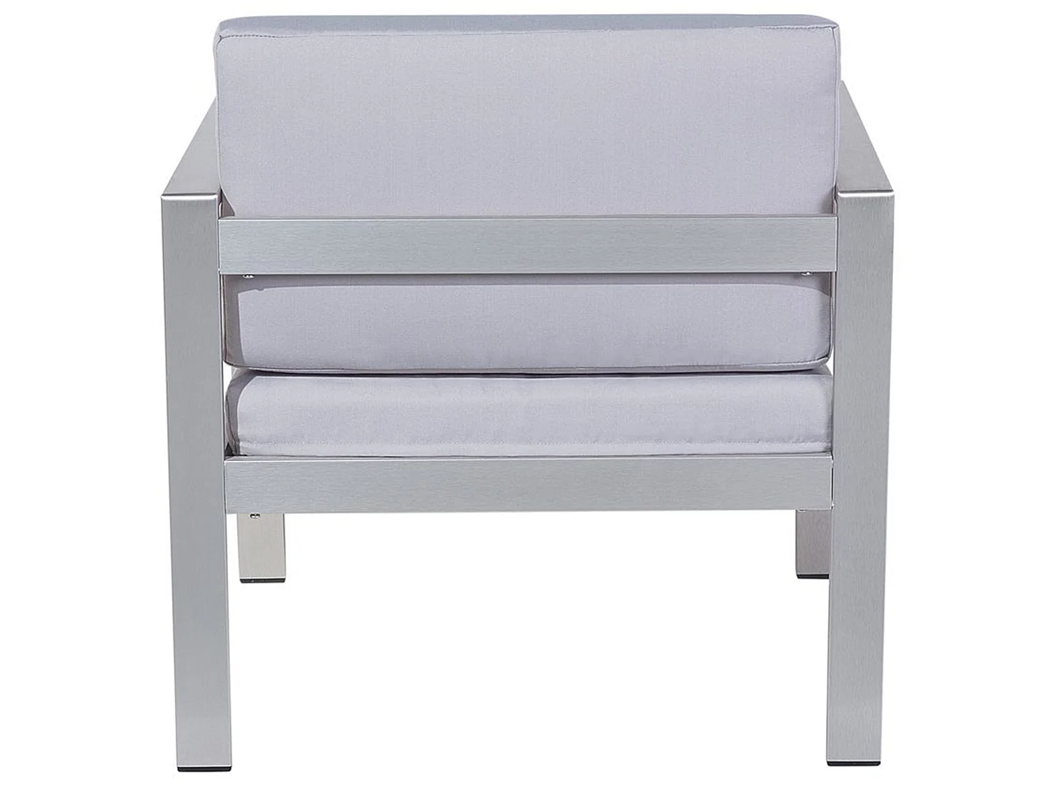Set da giardino con tavolo 4 posti SALERNO Metallo Grigio chiaro