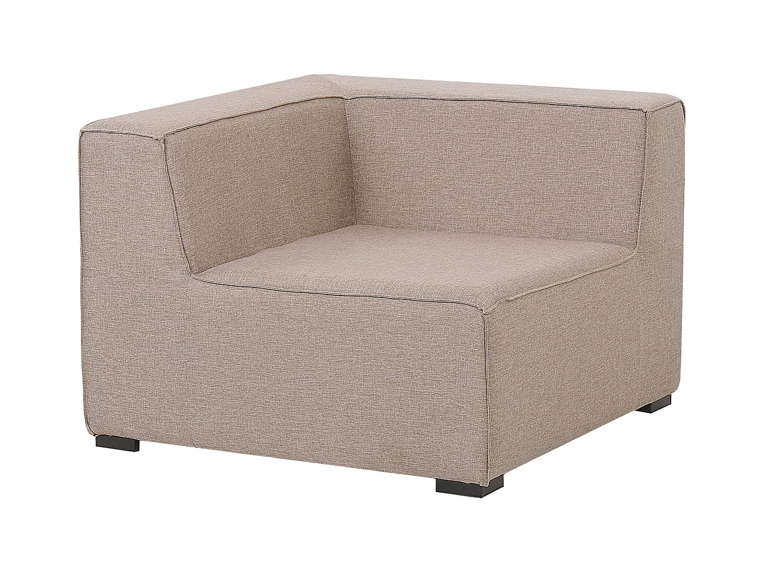 Canapé d'angle de jardin avec ottoman 7 places AREZZO Côté droite Beige