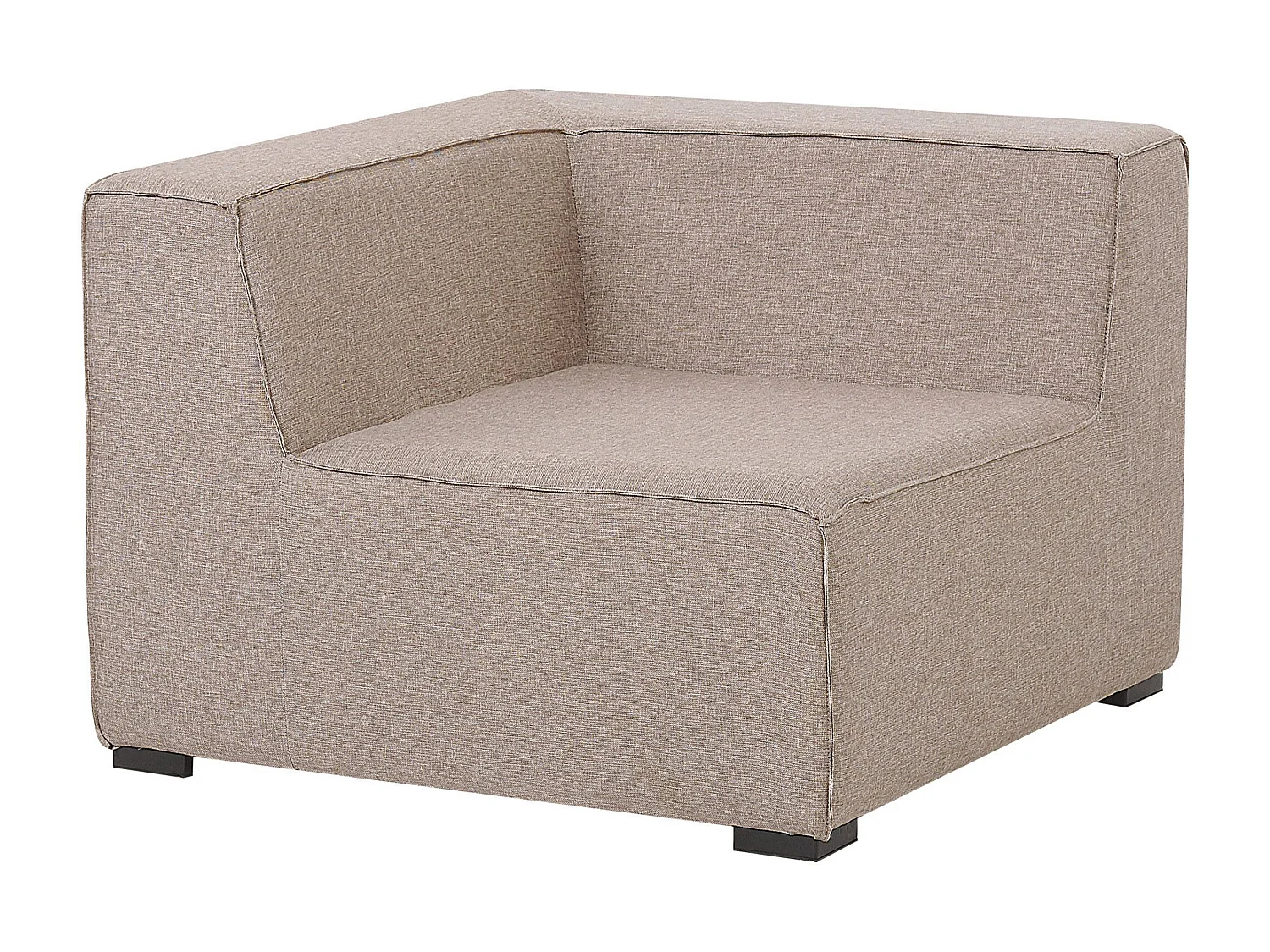 Canapé d'angle de jardin avec ottoman 7 places AREZZO Côté gauche Beige