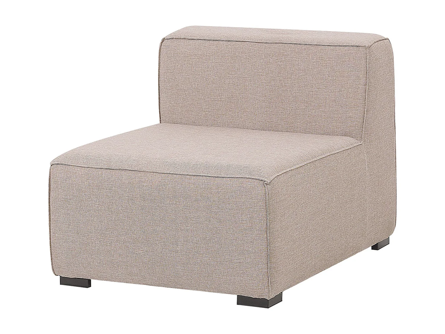 Canapé d'angle de jardin avec ottoman 7 places AREZZO Côté gauche Beige