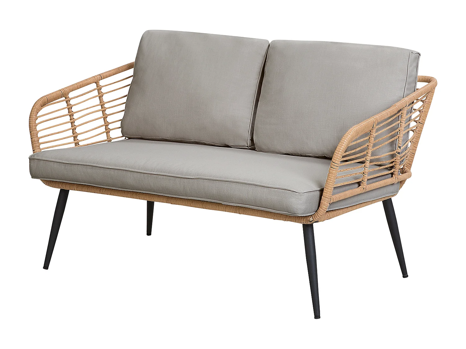 Loungeset met tafel 4-zitter CORINTH II Natuurlijk