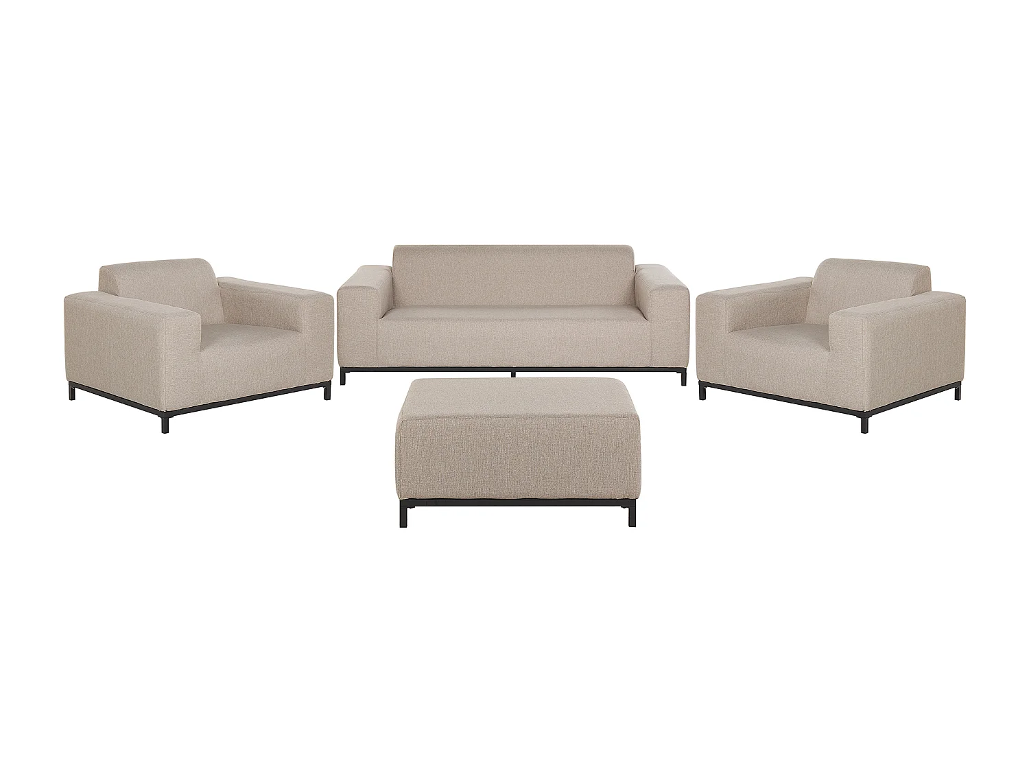 Set da giardino con tavolo 5 posti ROVIGO Beige
