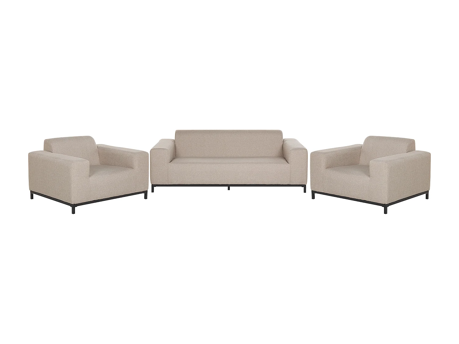 Set da giardino con tavolo 5 posti ROVIGO Beige