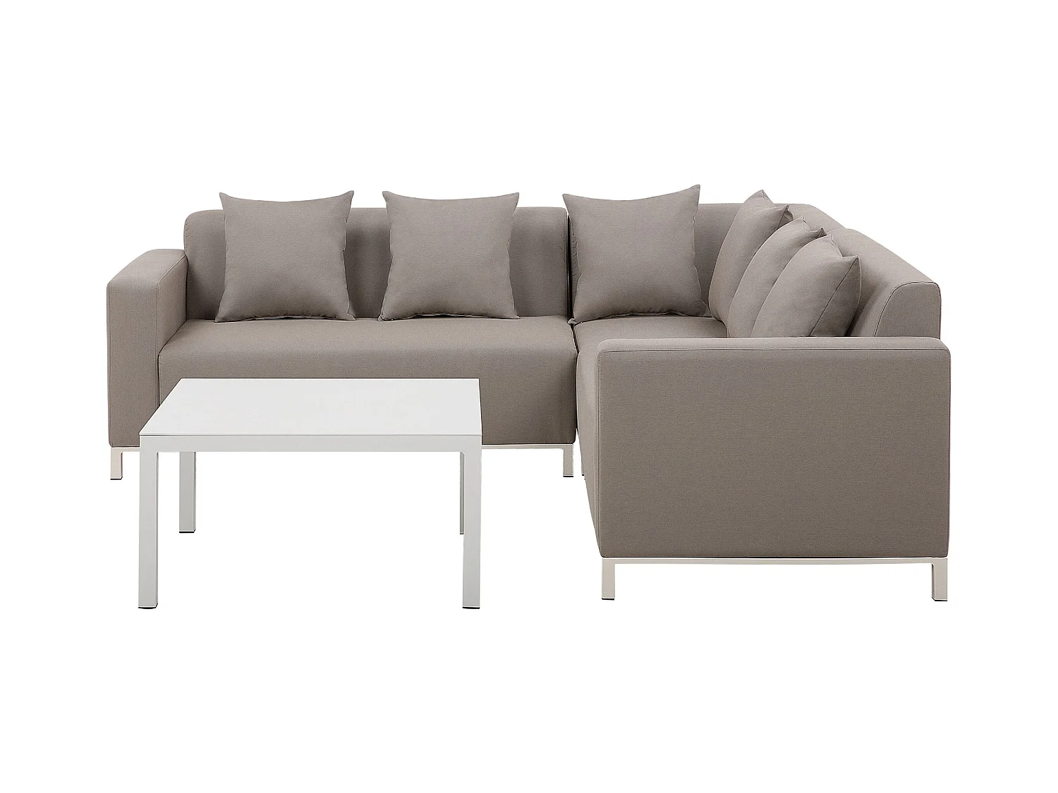 Set di divani angolari da giardino 5 posti BELIZE Lato Sinistro Modulare Beige