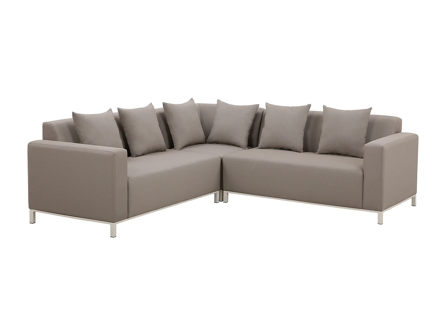 Conjunto de sofás de jardim de canto 5 lugares BELIZE à esquerda Creme