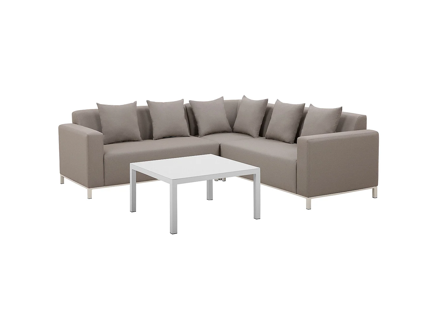 Ensemble de canapés d'angle de jardin 5 places BELIZE Côté gauche Beige